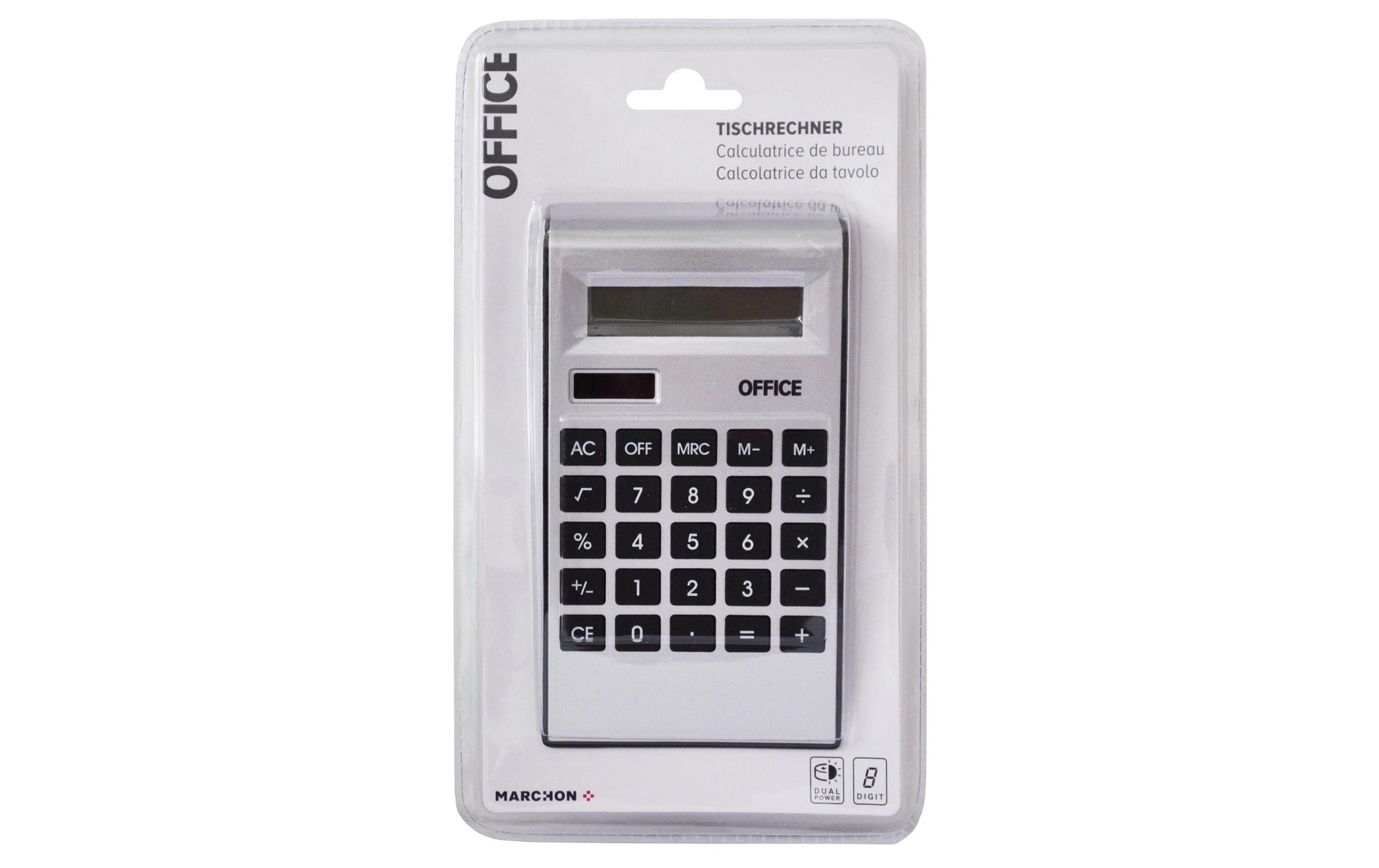 Office Tischrechner – 8-stellig – Solar – Silber