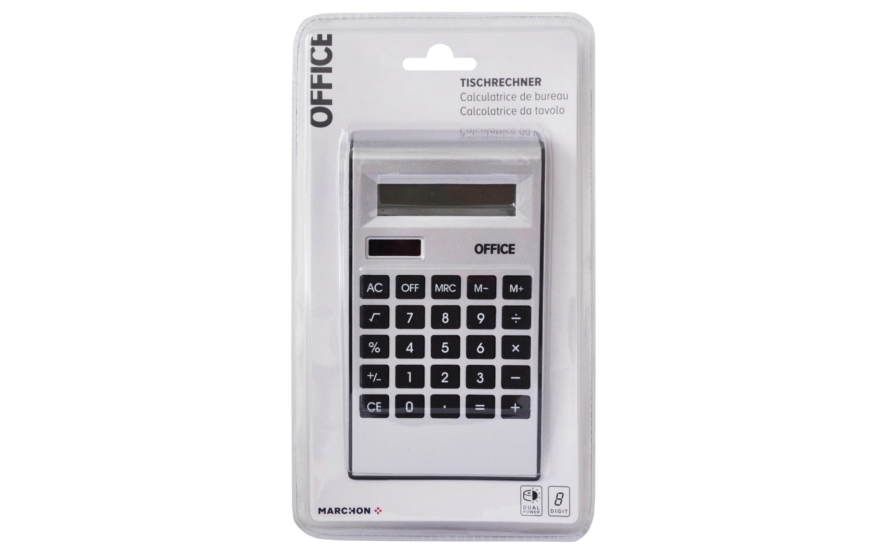 Office Tischrechner – 8-stellig – Solar – Silber