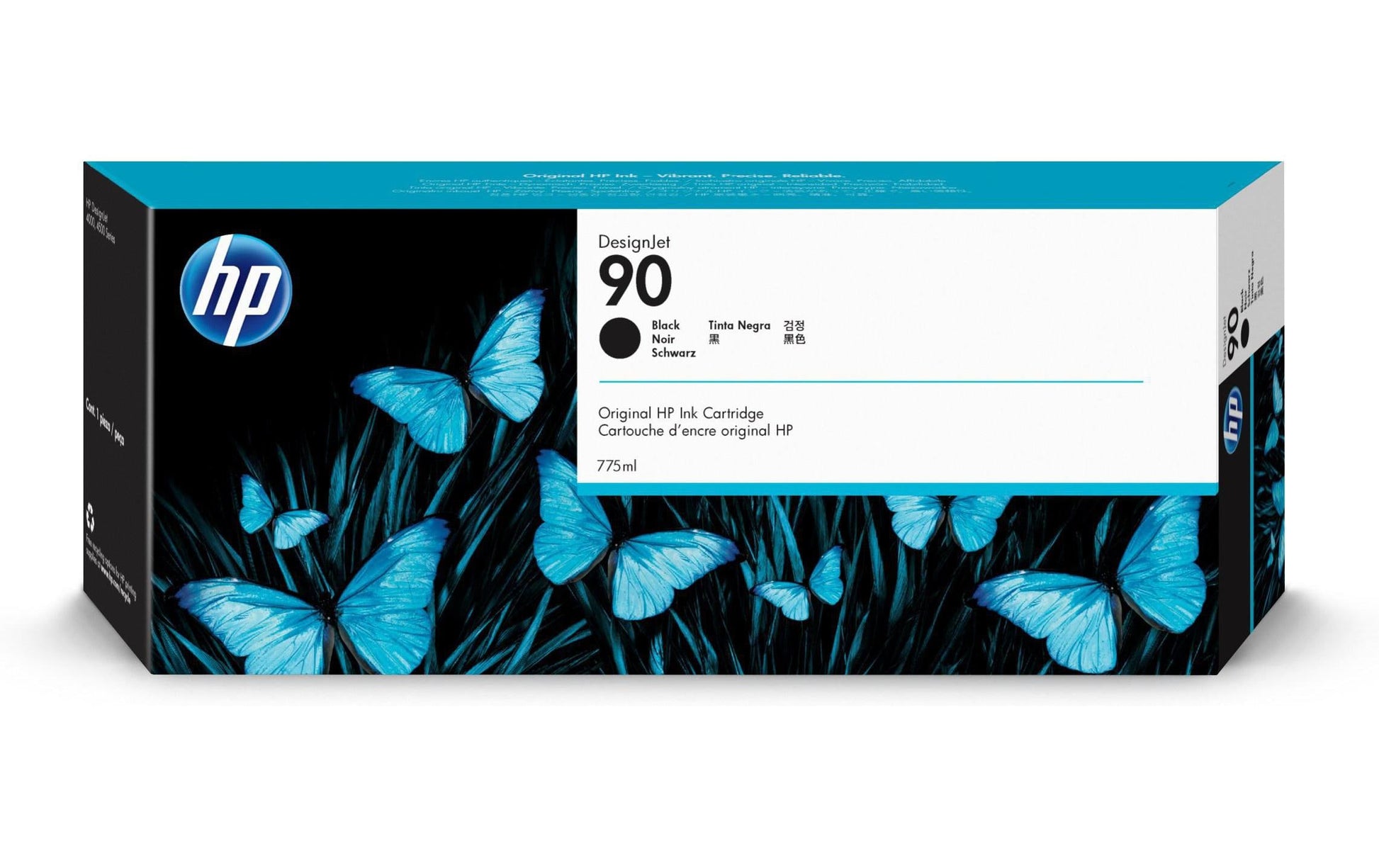 HP Tintenpatrone 90, Schwarz, 775 ml