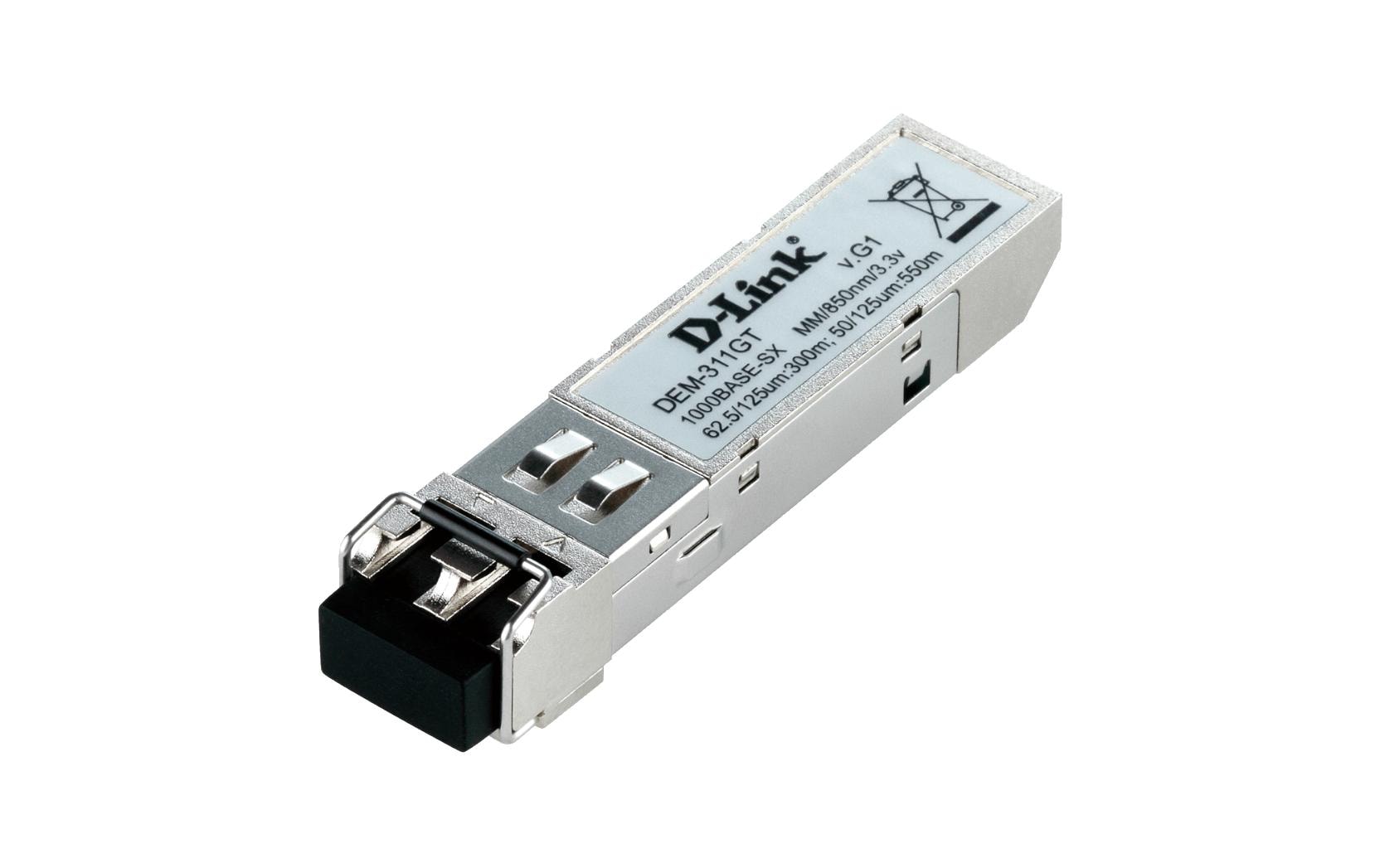 D-Link DEM-311GT SFP-Transceiver – 1 Gbit/s, SX (Multimode), 850 nm, 550 m, LC, Hot-Plug – Metallisch