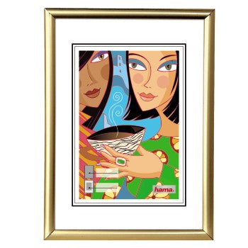 Hama Madrid Bilderrahmen – für 15 × 20 cm – Kunststoff, gold