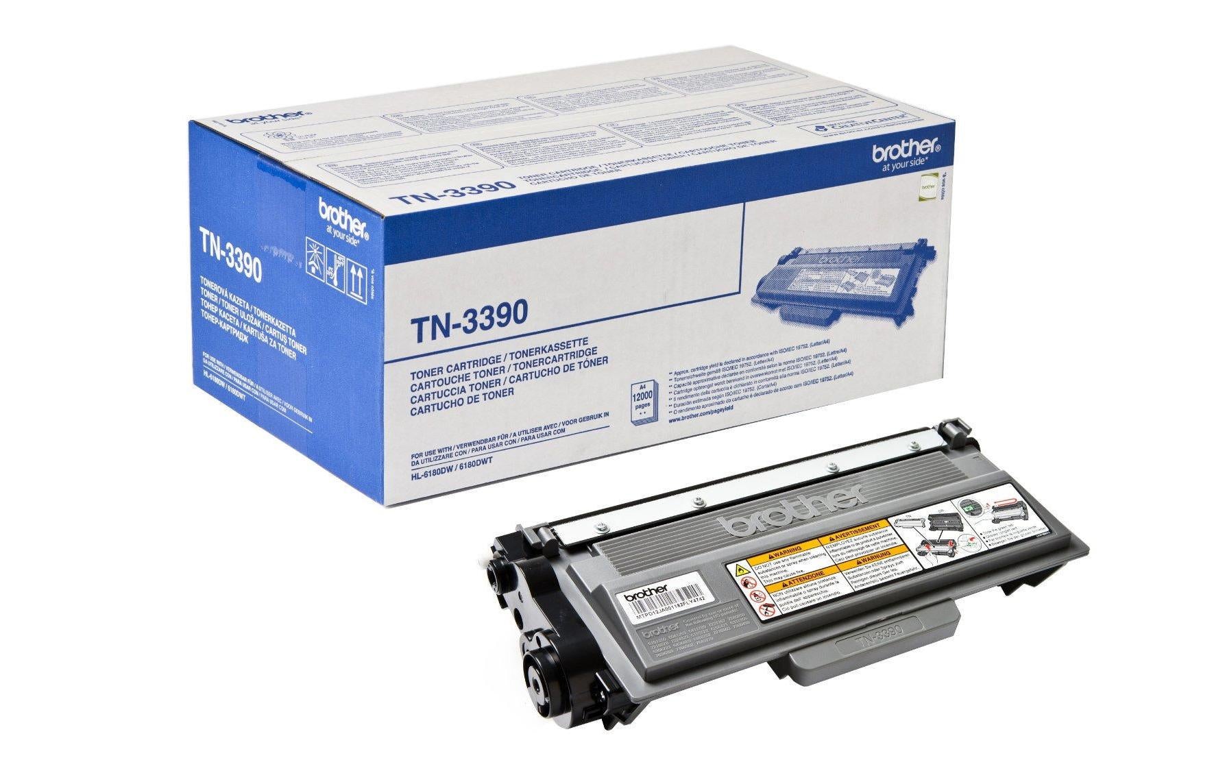 Brother Toner-Multipack TN-3390TWIN – Schwarz, 12000 Seiten – für Brother HL-6180/DCP-8250DN/MFC-8950 und andere
