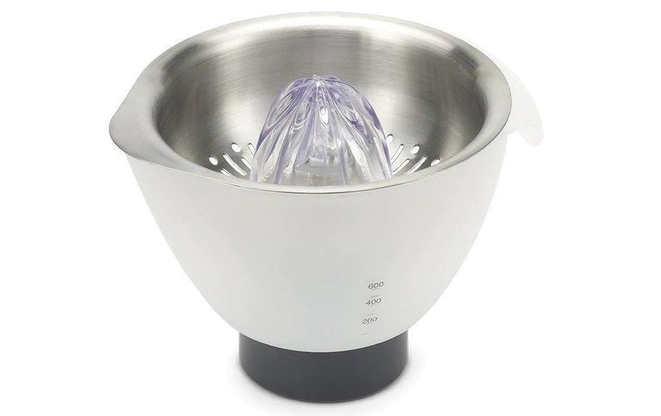 Kenwood Zitruspresse AT312 – 600 ml – für z. B. Chef, Chef Sense, Cooking Chef – Edelstahl, Silber, Weiss