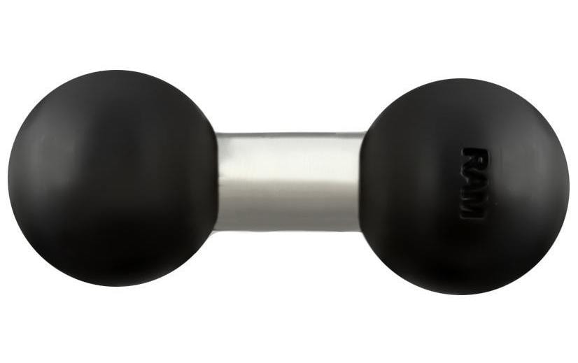 RAM Mounts RAM 1 Doppel-Kugel Adapter – Spezial-Zubehör – Gelenk-Arm, Aluminium/Schwarz – für RAM Mounts (1-Kugel)