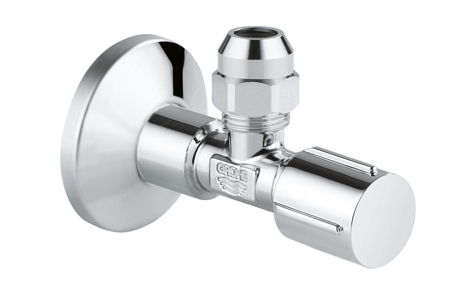 GROHE Eckventil – 1/2" × 3/8, Messing, Chrom, für Waschmaschine