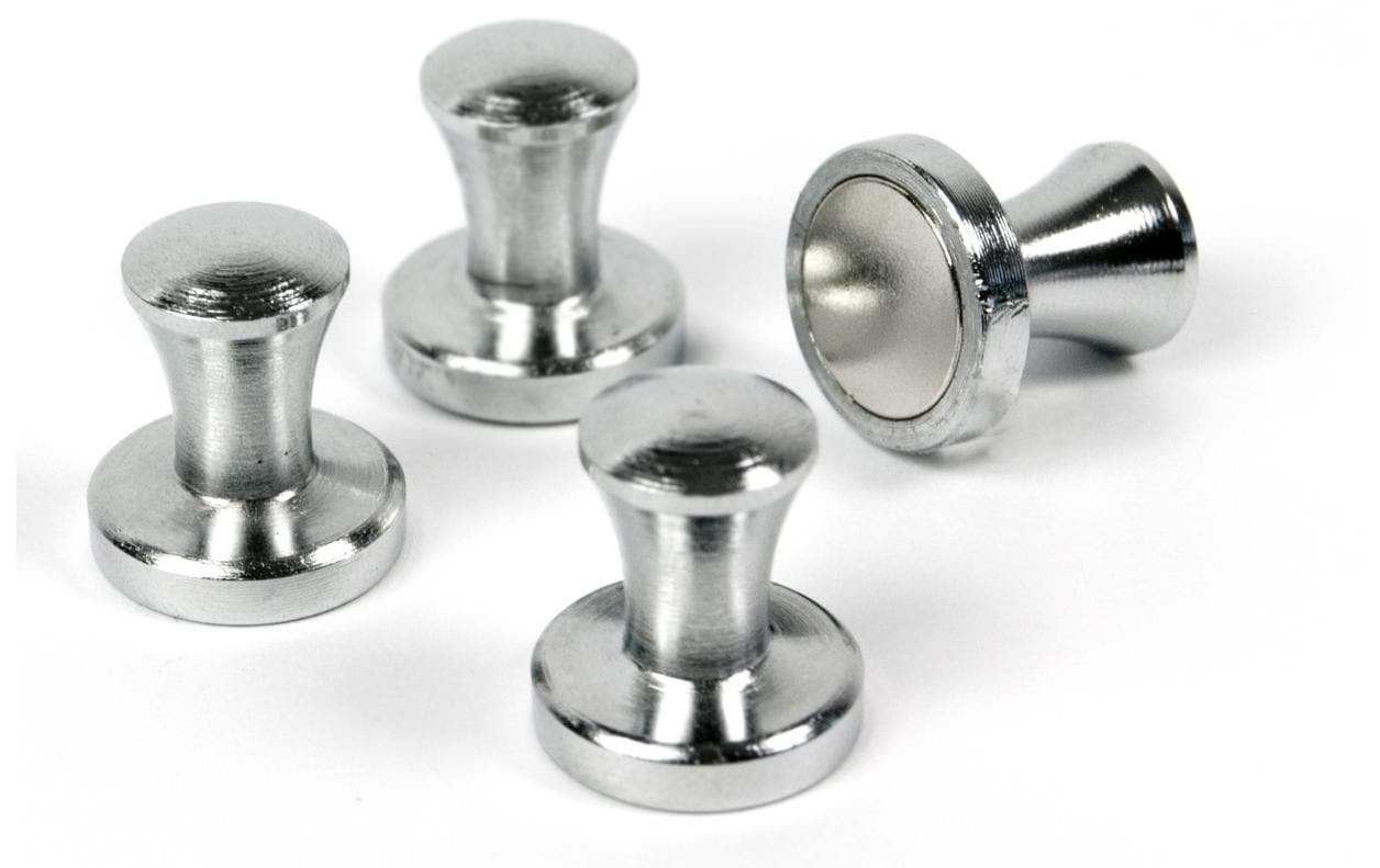 Trendform Tafelmagnete – Ø 14 mm – 4 Stk. – silber