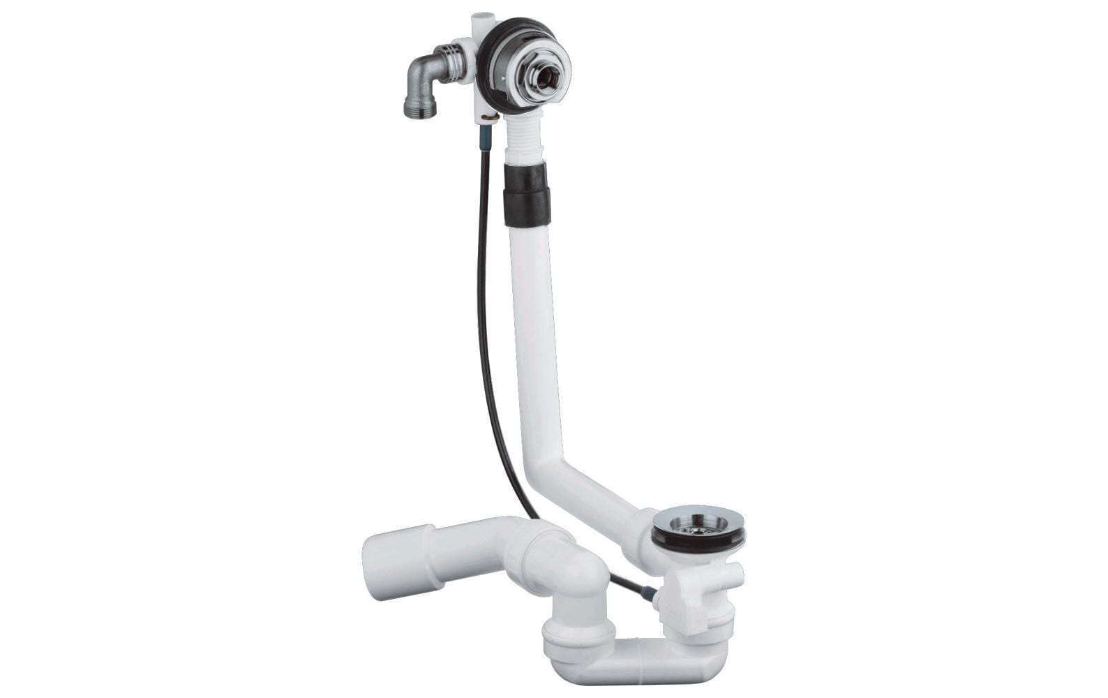 GROHE Wannenablauf- und Überlaufgarnitur Talentofill – 25×56,5×9 cm, Kunststoff, Weiss