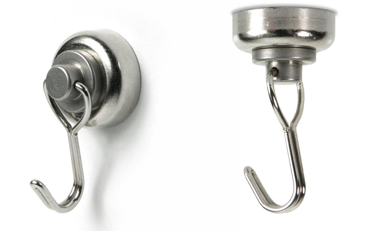Trendform Magnethaken Twister – Metall – Ø 25 mm, L 42 mm, 2 Stk. – silber