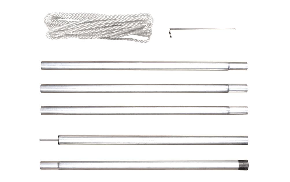 Perel Aufhängematerial – Ø 2,5 × 250 cm – mit Spannleinen – Silber