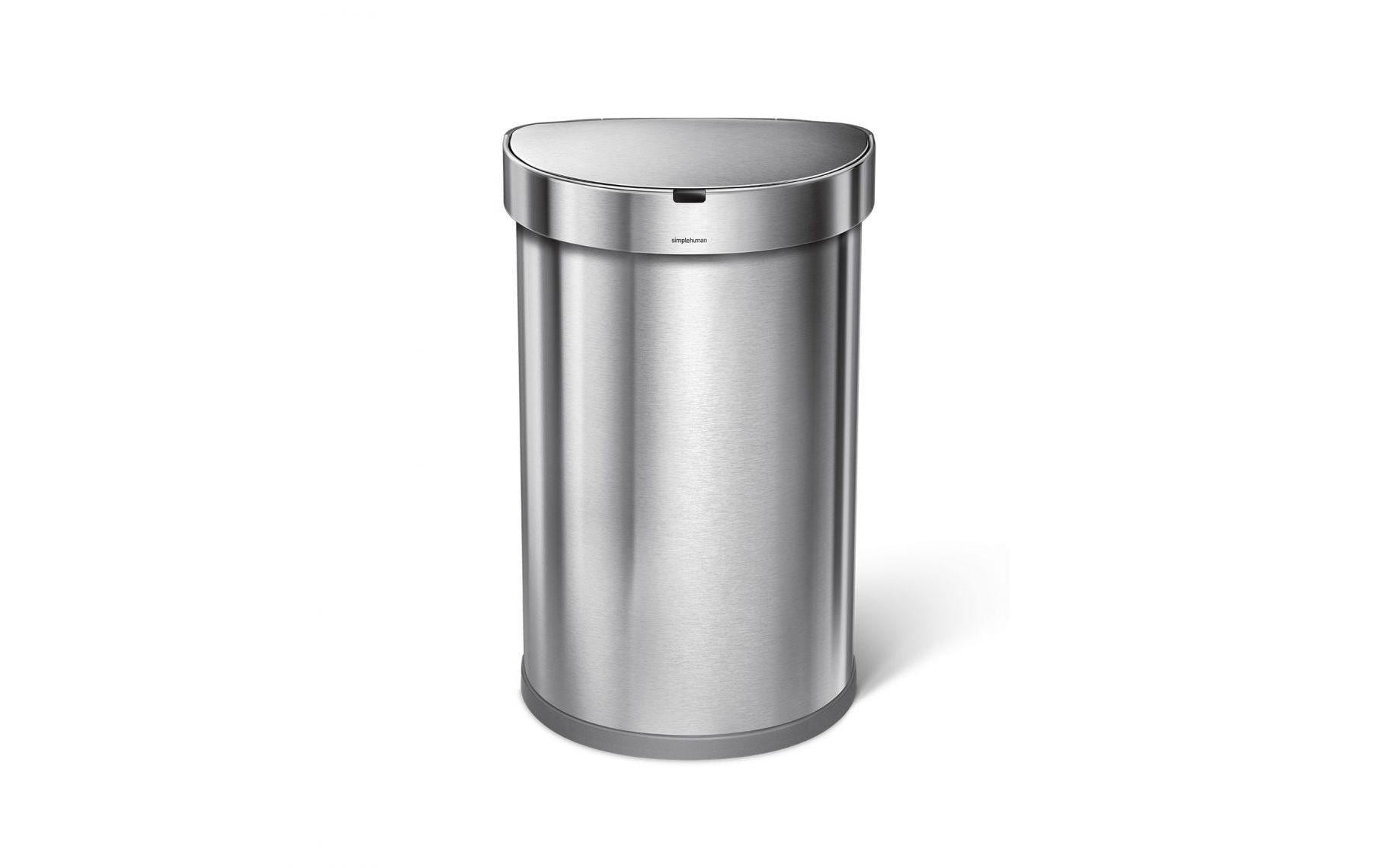 Simplehuman – Abfallcontainer – 45 l – Edelstahl, Silber – B × H × T 391 × 641 × 326 mm