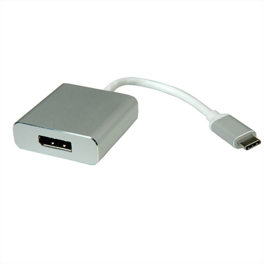 ROLINE USB-C zu DisplayPort Adapter – 4K (3840 × 2160) @ 60 Hz, 0,1 m, DisplayPort 1.2