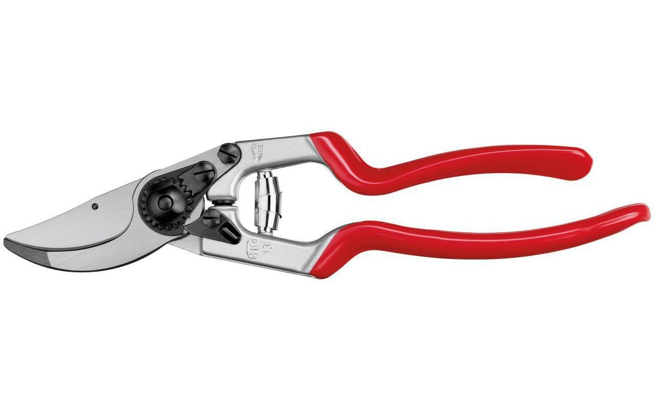 Felco 13 – Gartenschere Schnittbreite 30 mm, Aluminiumgriff, Amboss, Rot