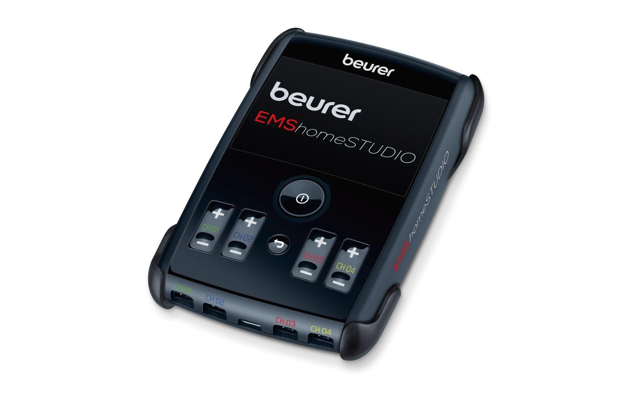 Beurer Massagegerät EM 95 – Elektrostimulation (EMS), 4 Kanäle, 40 Programme, Bluetooth – Schwarz