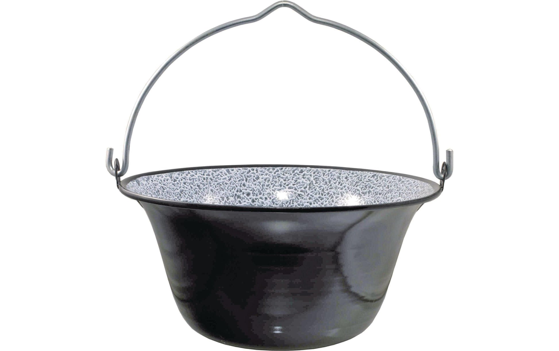 Garcima Kochtopf A6042 – 10 l, Ø 38 cm, Stahl, Emaille, Schwarz/Grau