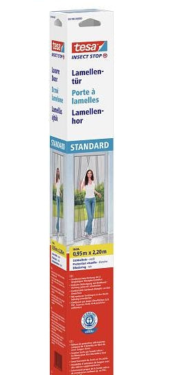 Tesa Insect Stop Fliegengitter Tür – 95 × 220 cm – weiss – für Türen