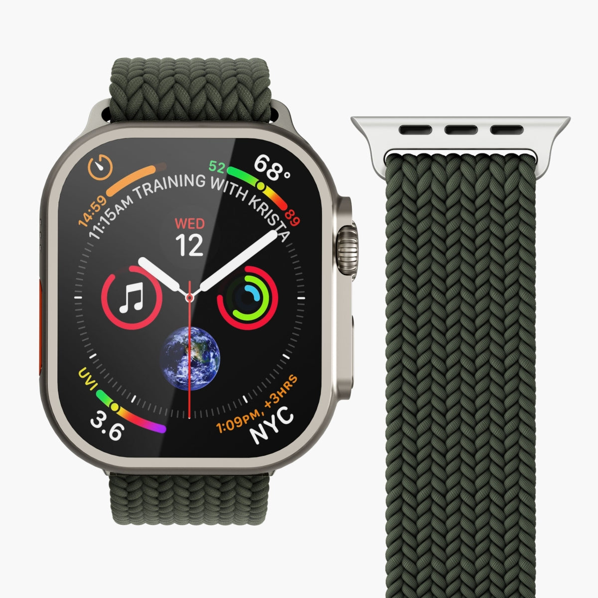 Vonmählen Woven Loop, Olive, für Apple Watch 40 mm, 41 mm, 42 mm