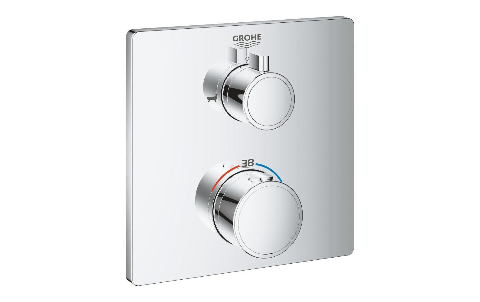 GROHE Badebatterie Grohtherm – Thermostat, Messing, Chrom