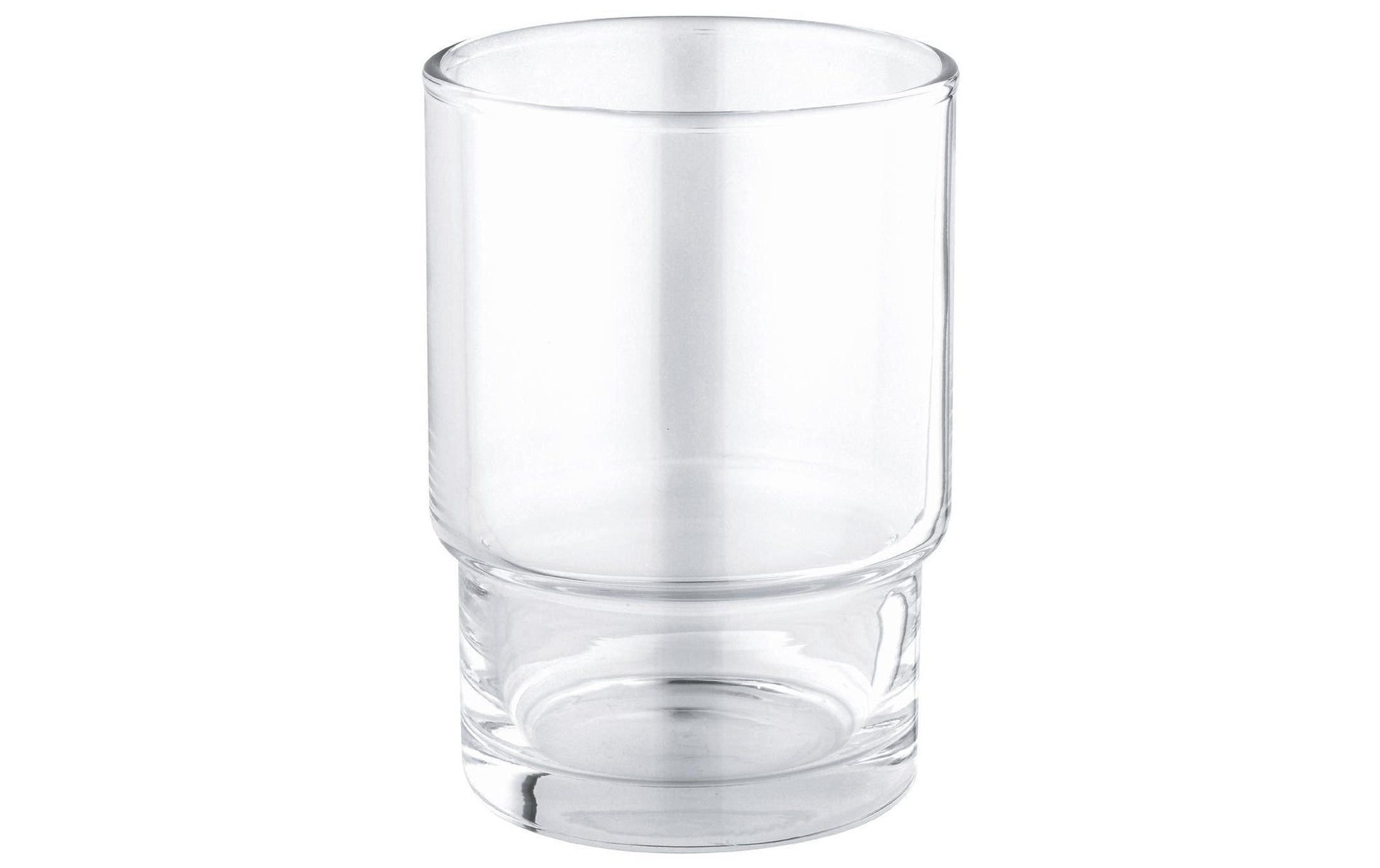 GROHE Essentials Kristallglas Zahnputzbecher – Ø6,6×9,5 cm, Glas, Wandmontiert, Transparent