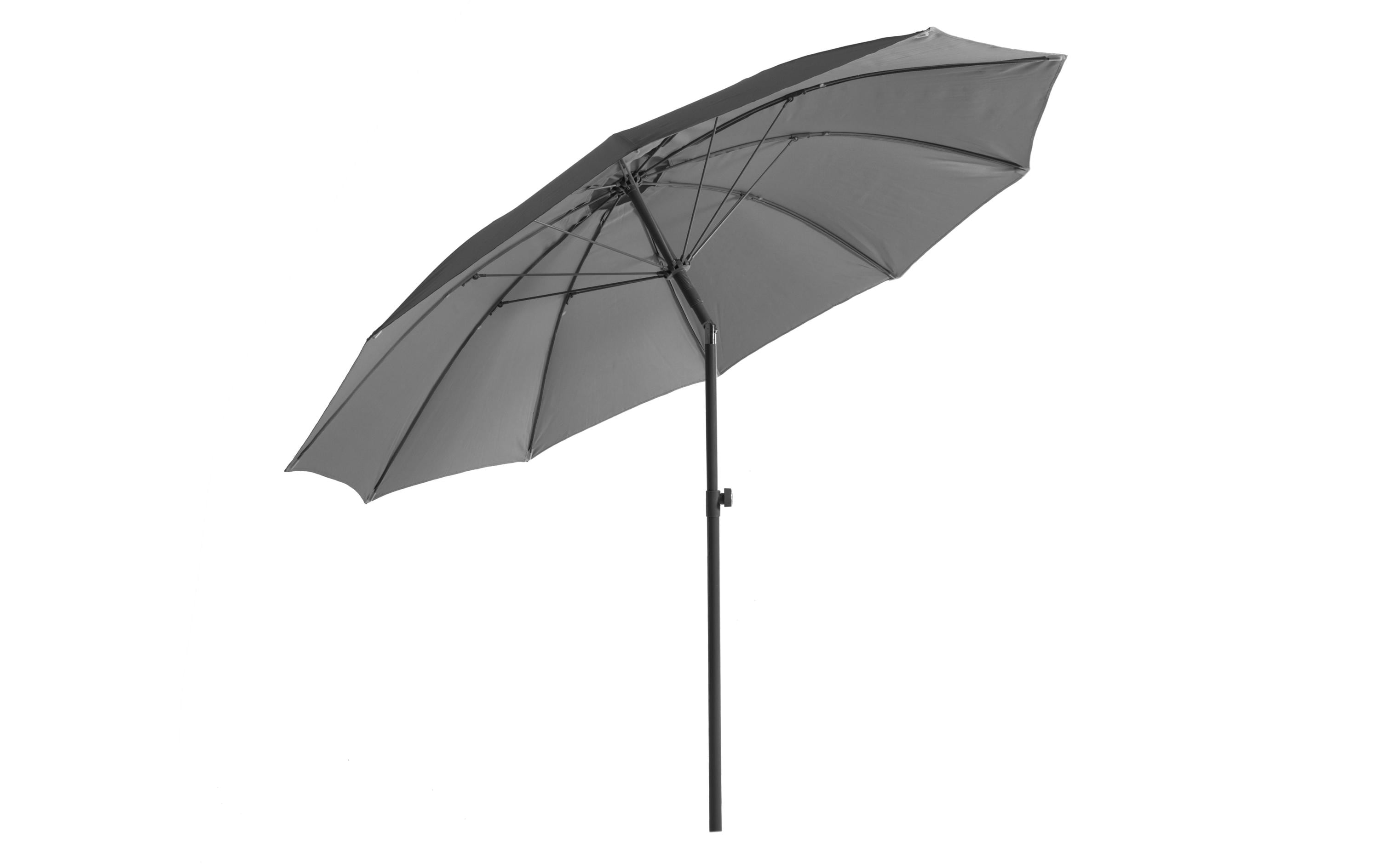 Cocon Sonnenschirm Ø 270 cm, Aluminium/Polyester, grau, Mast Ø 38 mm, für Aussenbereich