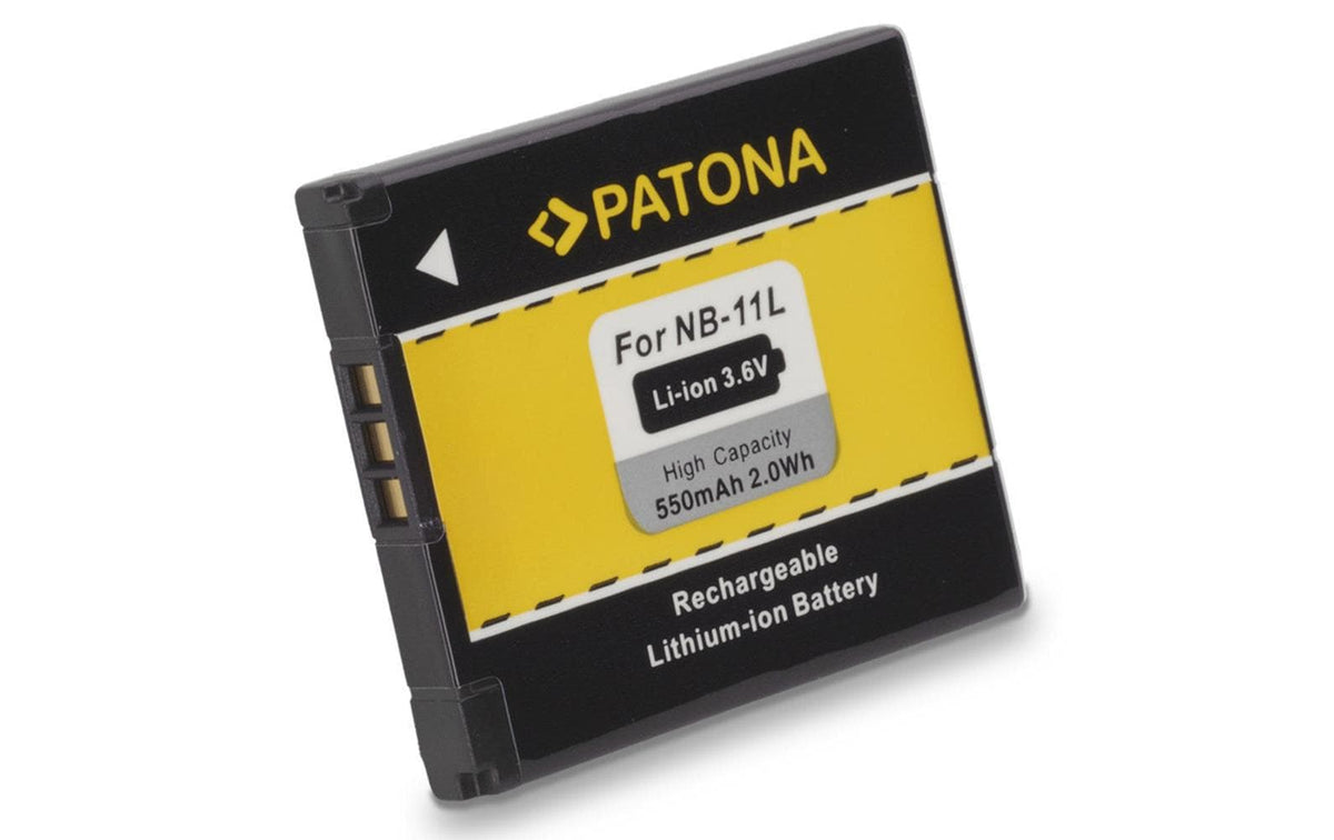PATONA NB-11L Akku – 550 mAh (Lithium-Ion, 3,6 V, 2,0 Wh) – für Canon Ixus 285 HS, 180, 175