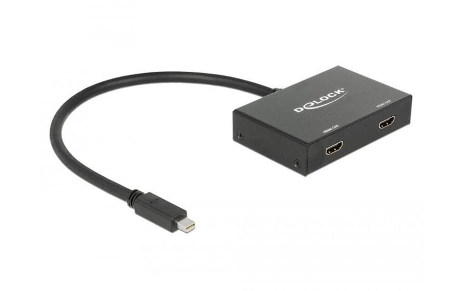 DeLOCK Mini-DisplayPort auf 1×2 HDMI-Splitter, 4K, HDMI Typ A, passiv