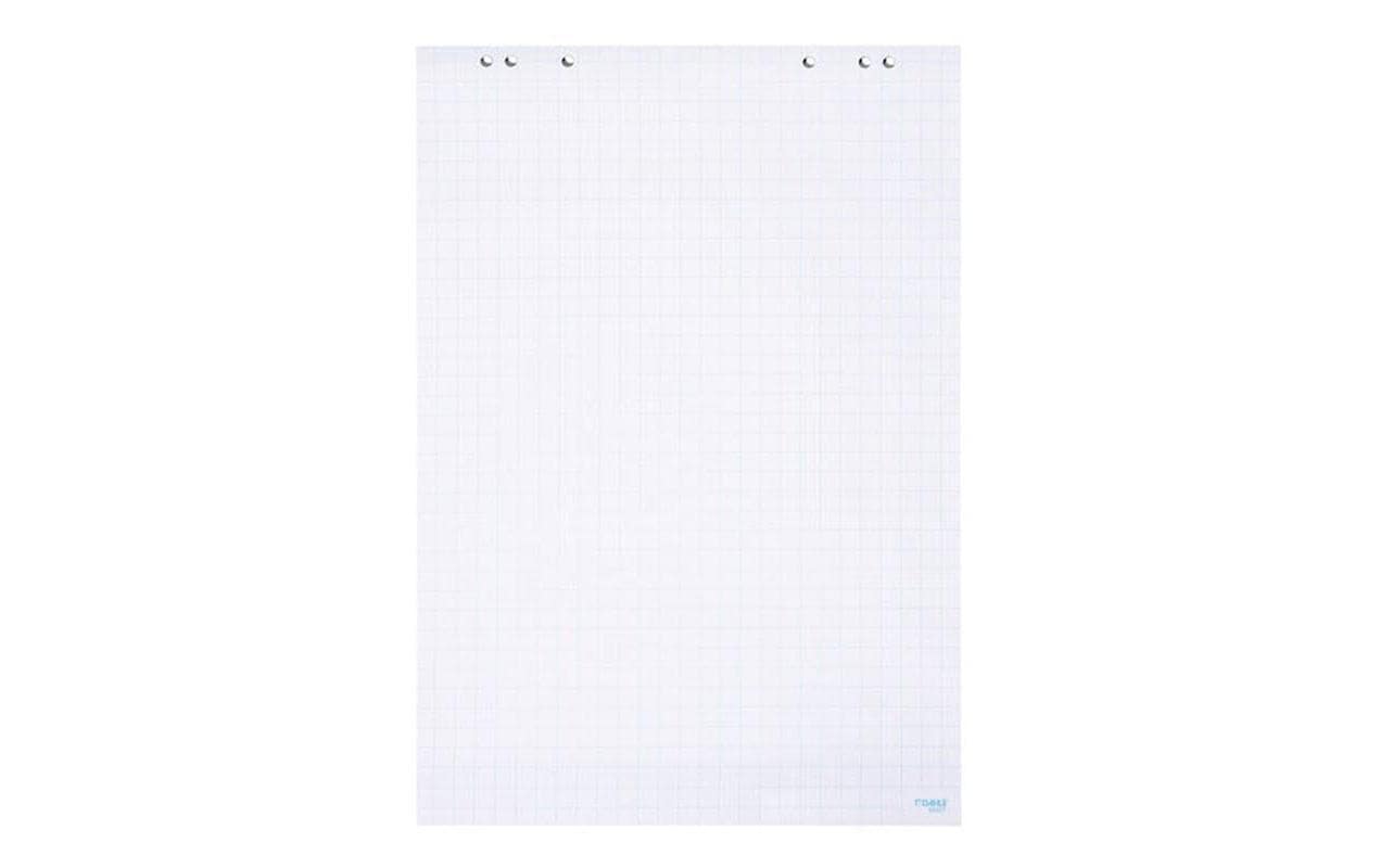 Dahle Flipchart-Block 95037 – 68 × 99 cm, 20 Blätter/Block, 5 Blöcke, kariert, weiss, perforiert