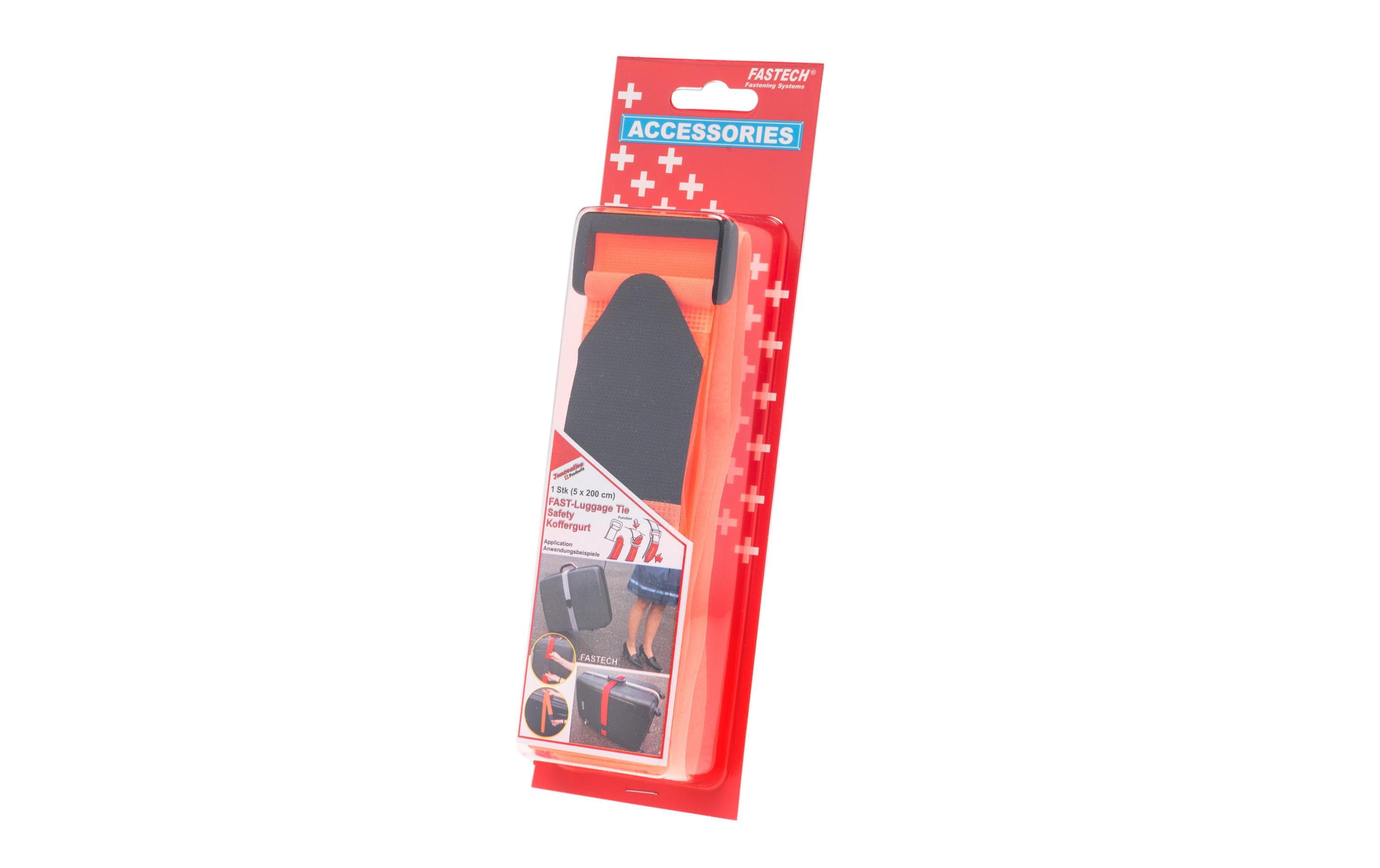 Fastech Schlaufenband 2'000 × 50 mm, mit Schnalle, haftend, orange
