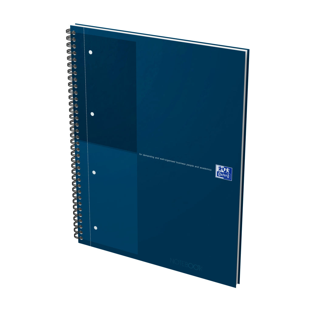 Oxford Collegeblock – A4+ – 80 g/m² – Doppelspirale, mikroperforiert, Kopfzeile, doppelter Rand, Petrol