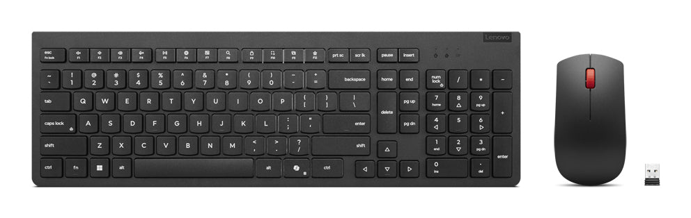 Lenovo Tastatur-Maus-Set – Schere – 2,4 GHz USB-A (Empfänger) – AZERTY (FR) – Schwarz