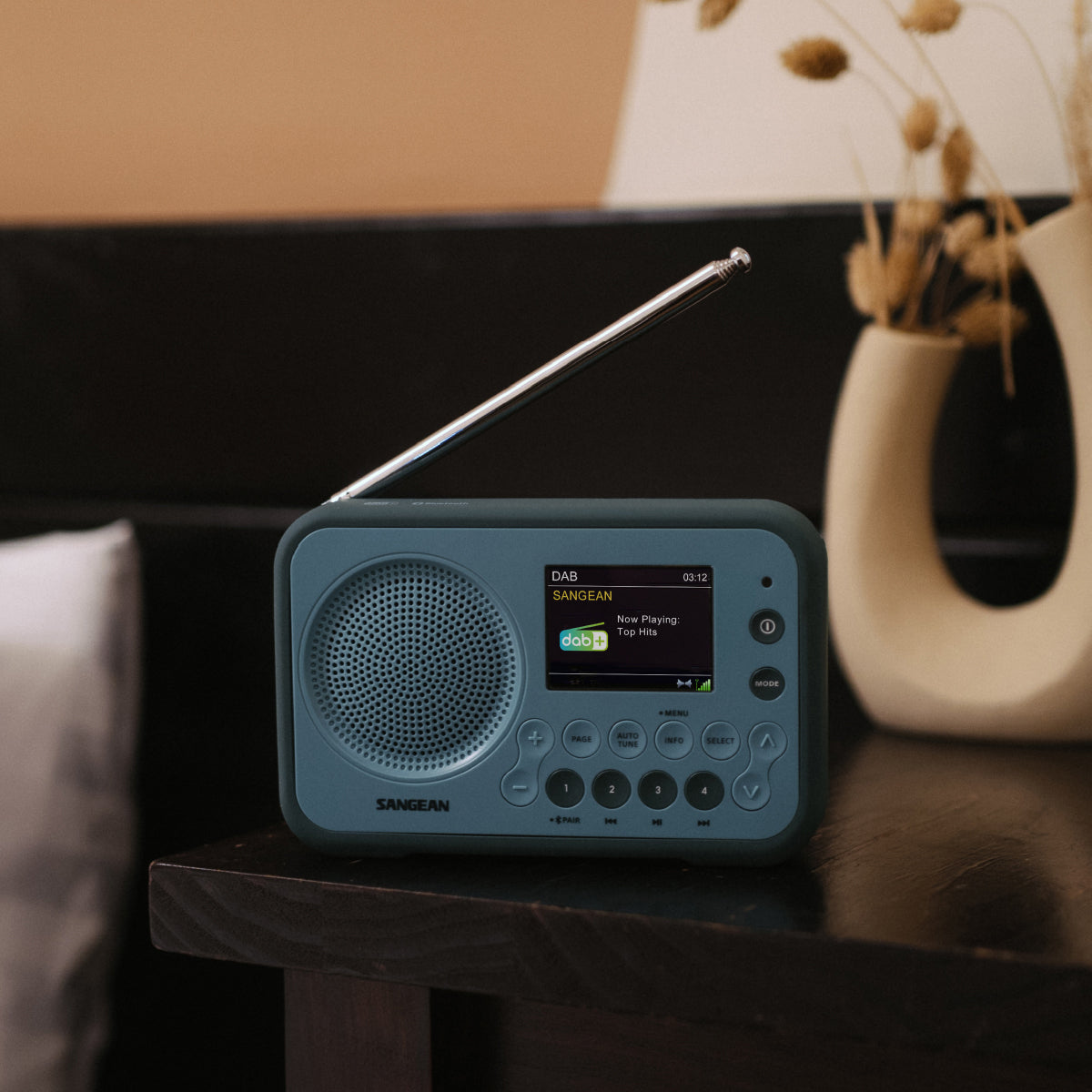 Sangean DPR-76 BT – DAB+/UKW-Tischradio, Bluetooth – Grün