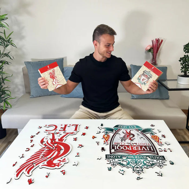 Iconic Puzzles Puzzle Liverpool FC Logo – 150 Teile – 21 × 28 cm – ab 10 J. – Holz – Mehrfarbig