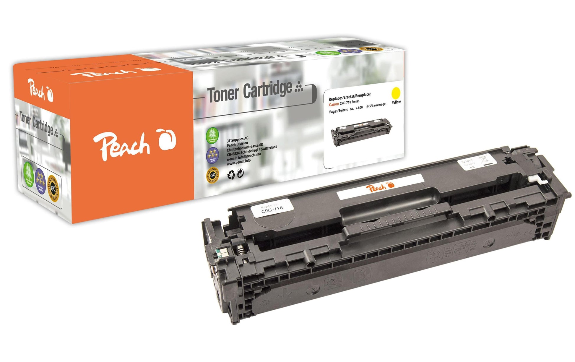 Peach CRG-718Y Gelber Toner – Kompatibel – 2'800 Seiten – für Canon i-SENSYS LBP-7200 und andere
