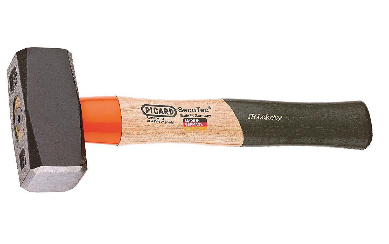 Picard SecuTec HS Fäustel – 1500 g, Stiellänge 280 mm, gehärteter Stahl, Holzgriff