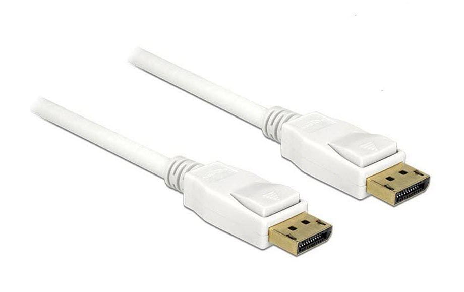 DeLOCK DisplayPort Kabel DP 1.2 4K 60 Hz – 3 m – Weiss