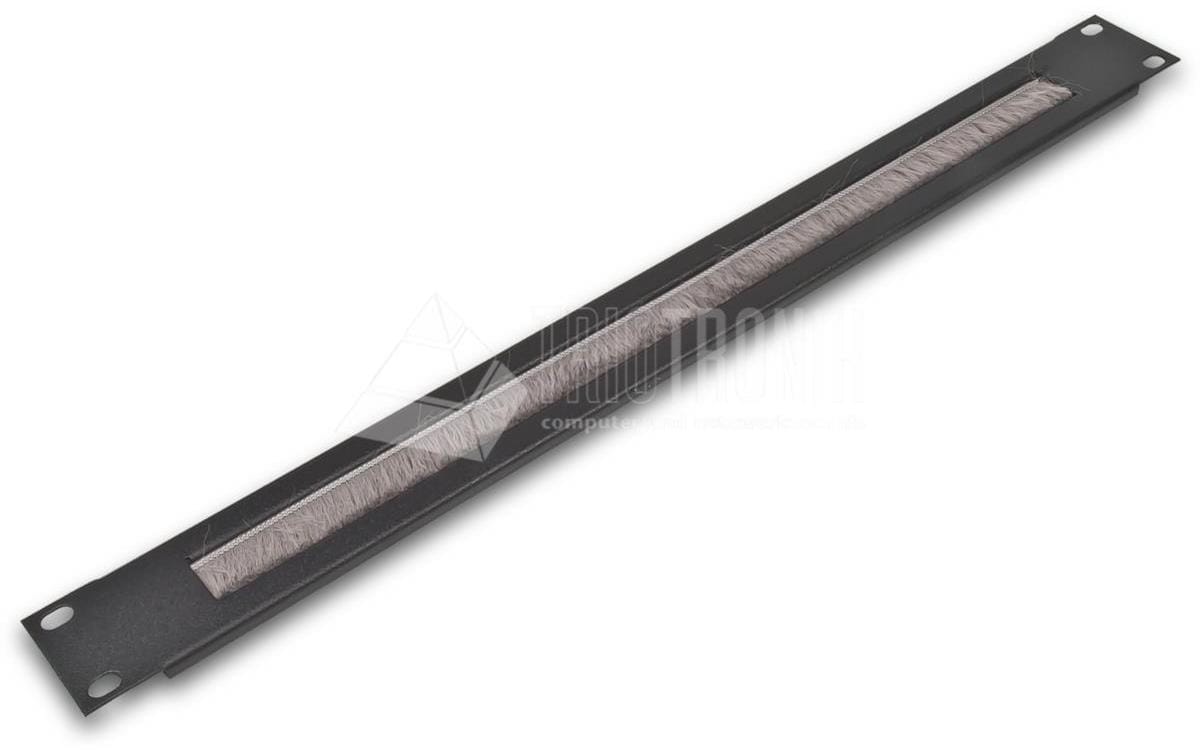 Wirewin KDP 1HE MB SW – Kabeldurchführungspanel, 19", 1U, Metall, Schwarz