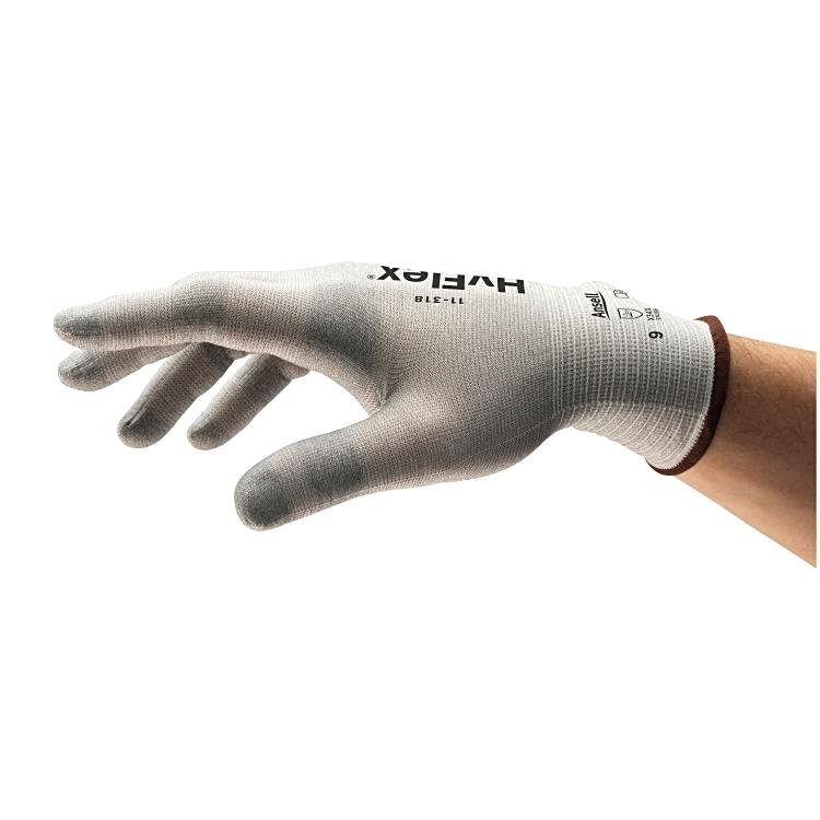 Ansell Schnittschutzhandschuhe HyFlex 11-318 – Grösse 6 (XS), 12 Paar – Schnittschutz Level 3, Dyneema-Trikot