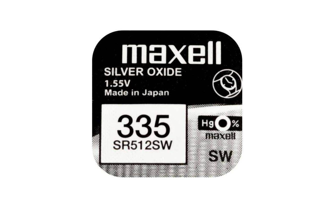 Maxell Knopfzellen SR512SW, Silberoxid, 1,55 V – 10 Stk.