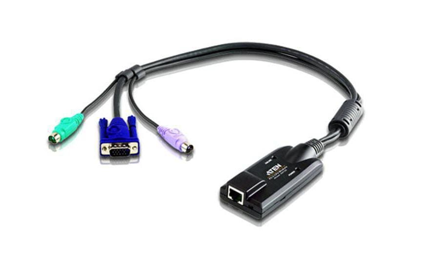 ATEN VGA/PS/2 auf RJ-45 Multiport-Adapter – 1× HDB-15 (VGA) + 2× Mini Din 6 (PS/2)