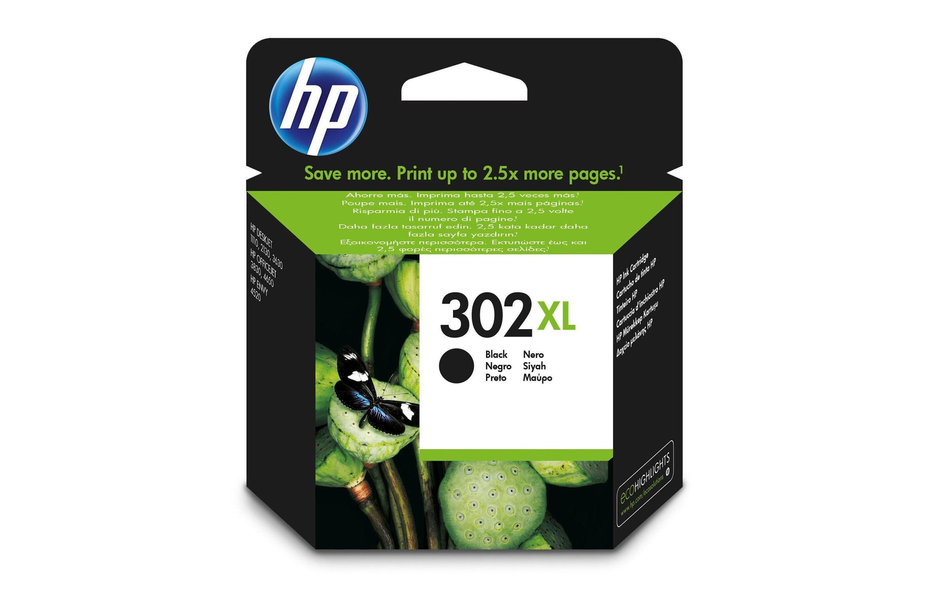 HP 302XL Schwarz Tintenpatrone (Original) – 430 Seiten – für DeskJet, Envy, OfficeJet