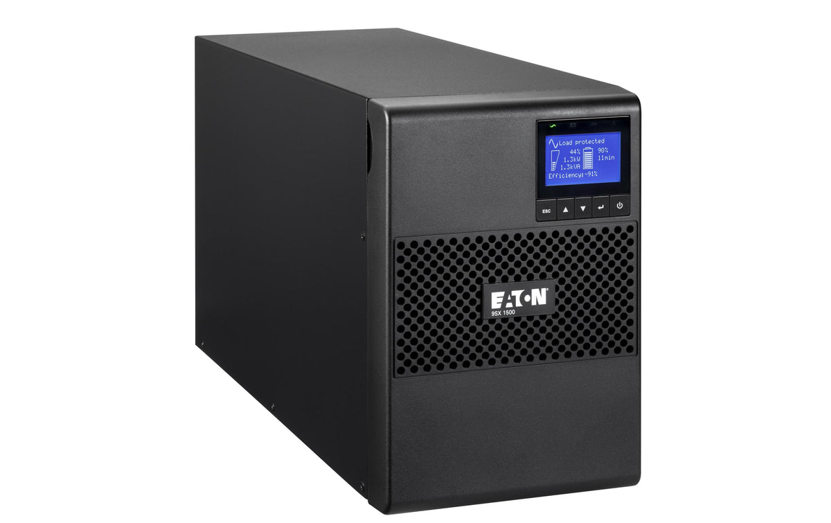 Eaton 9SX 1500i – USV Online (Doppelwandler), 1,5 kVA/1350 W, Tower, 6× IEC (C13), VRLA, LCD