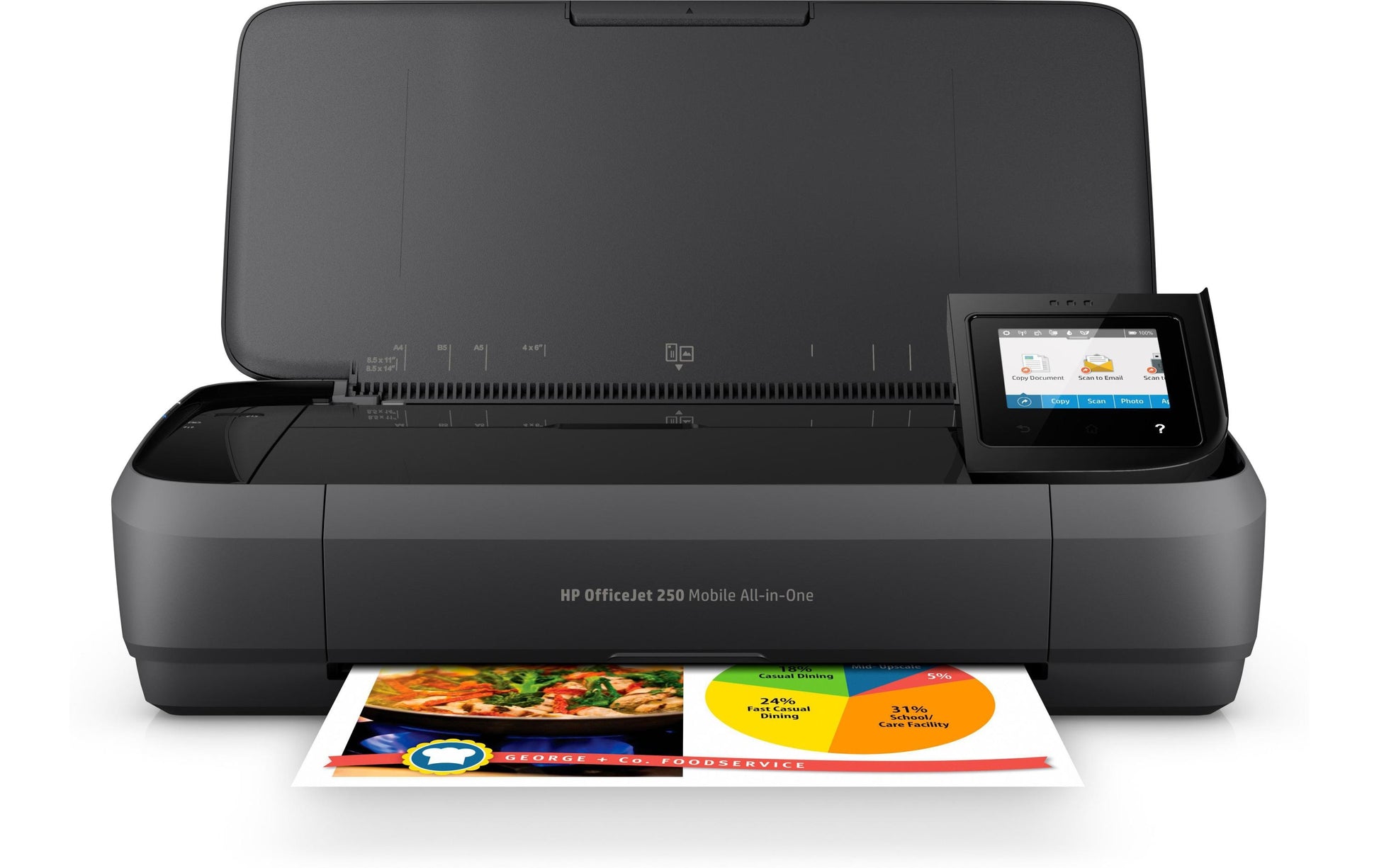 HP OfficeJet 250 Mobile – Farbtintenstrahl-Multifunktionsdrucker, A4, 3-in-1, Duplex, ADF, WLAN