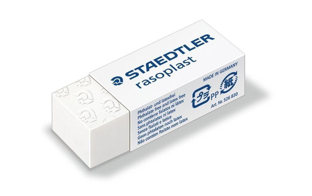 Staedtler Radiergummi 526 rasoplast – 43 × 19 × 13 mm, weiss, 30 Stk.