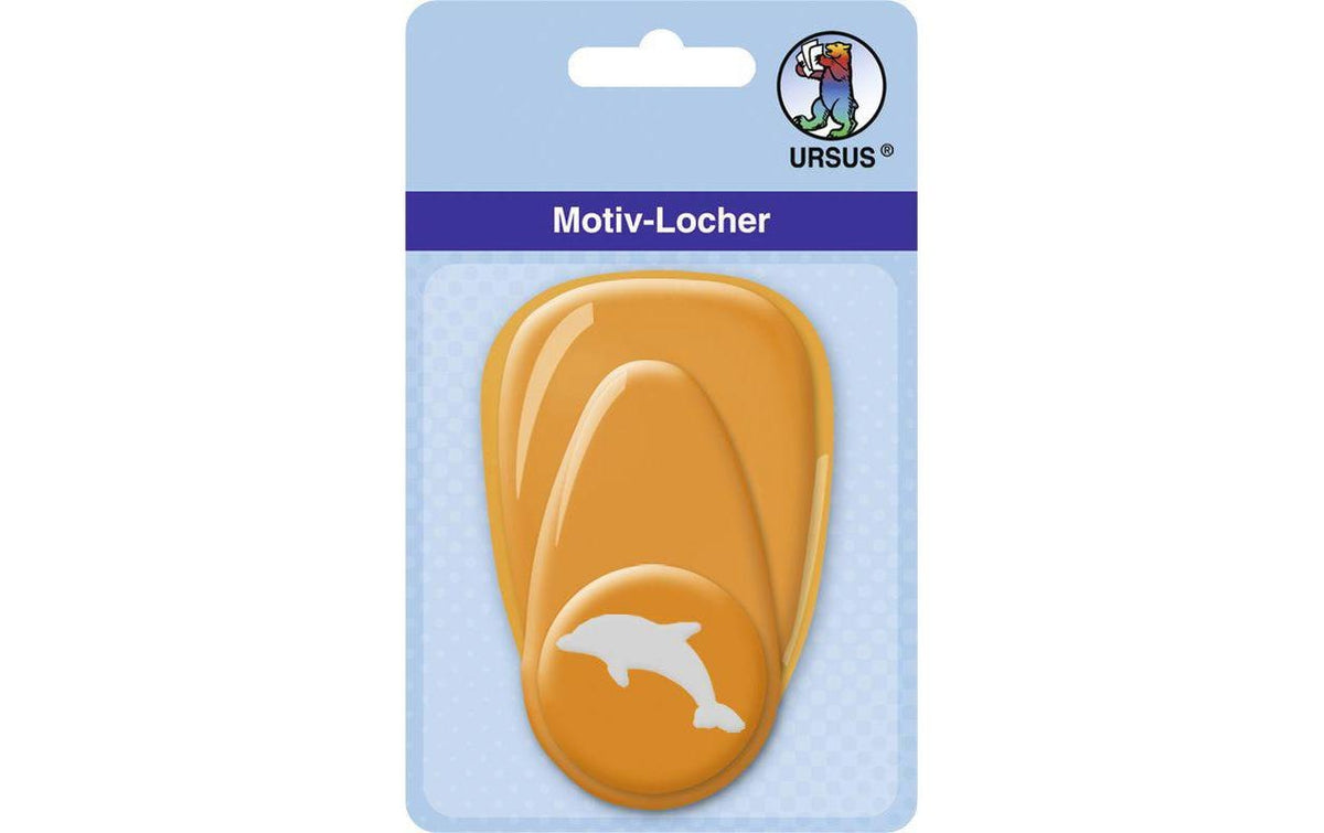 URSUS Motivstanzer Delphin – Ø 25 mm, orange, 1 Stück