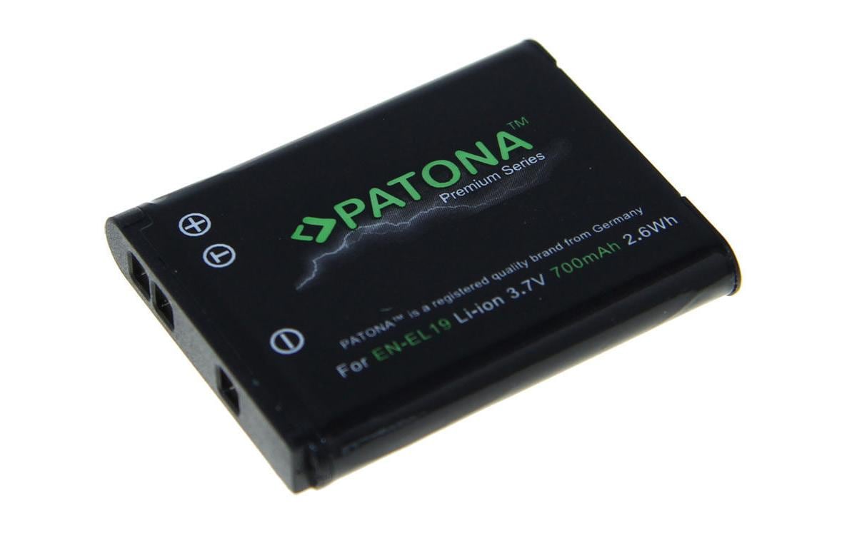 PATONA EN-EL19 Akku – 700 mAh, 3,7 V Li-Ion – für Nikon Coolpix S6800, S6700, S5300 und andere
