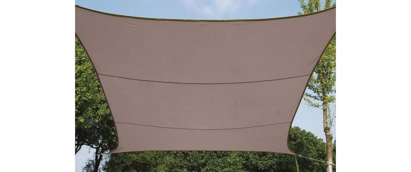 Perel Sonnensegel – 360 × 360 cm, braun, Polyester, 160 g/m²
