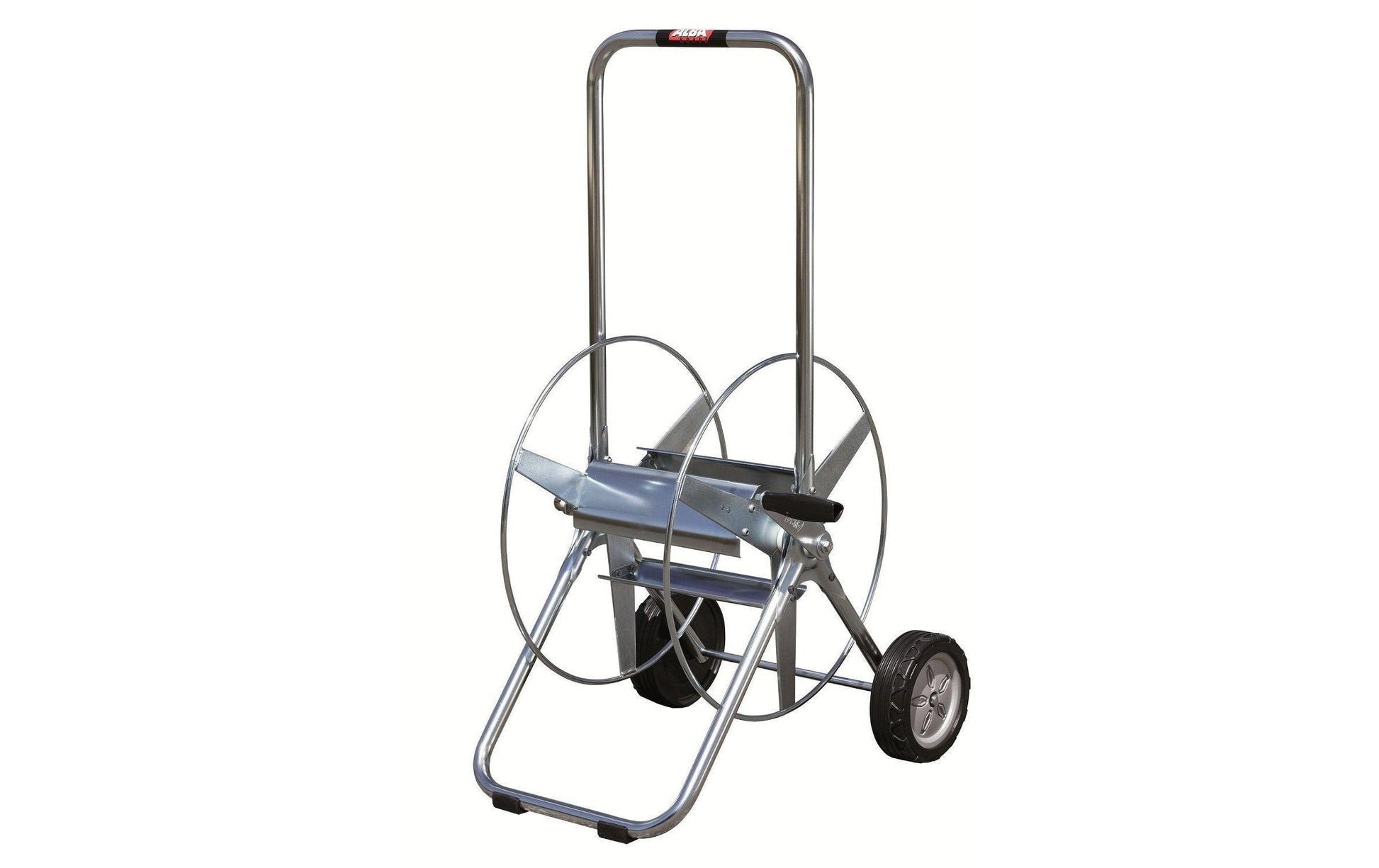 Alba-Krapf Silver Serie II Schlauchwagen 100 m – silber, B 530 × H 947 × T 562 mm