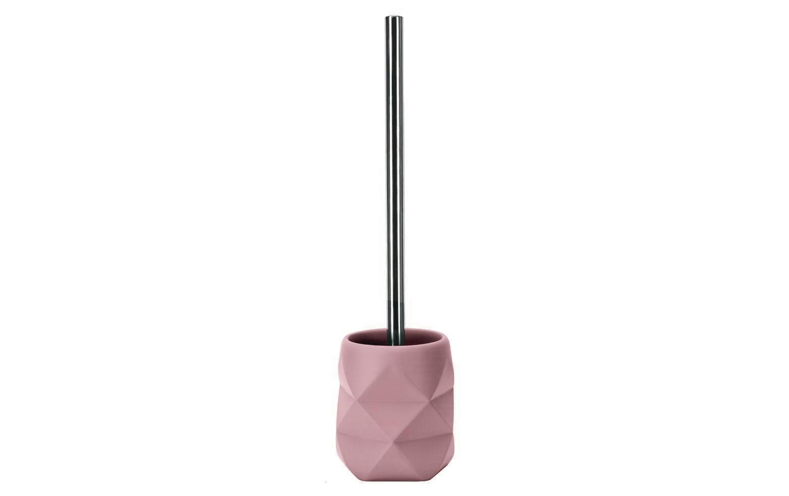 Kleine Wolke CRACKLE – WC-Bürstenset – Polyresin, Rosa, H 39 cm, Ø 10,6 cm