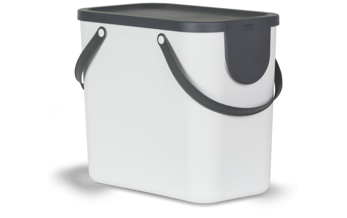 Rotho Recyclingbox Albula – 25 l – Recycling-Kunststoff, rechteckig – Weiss