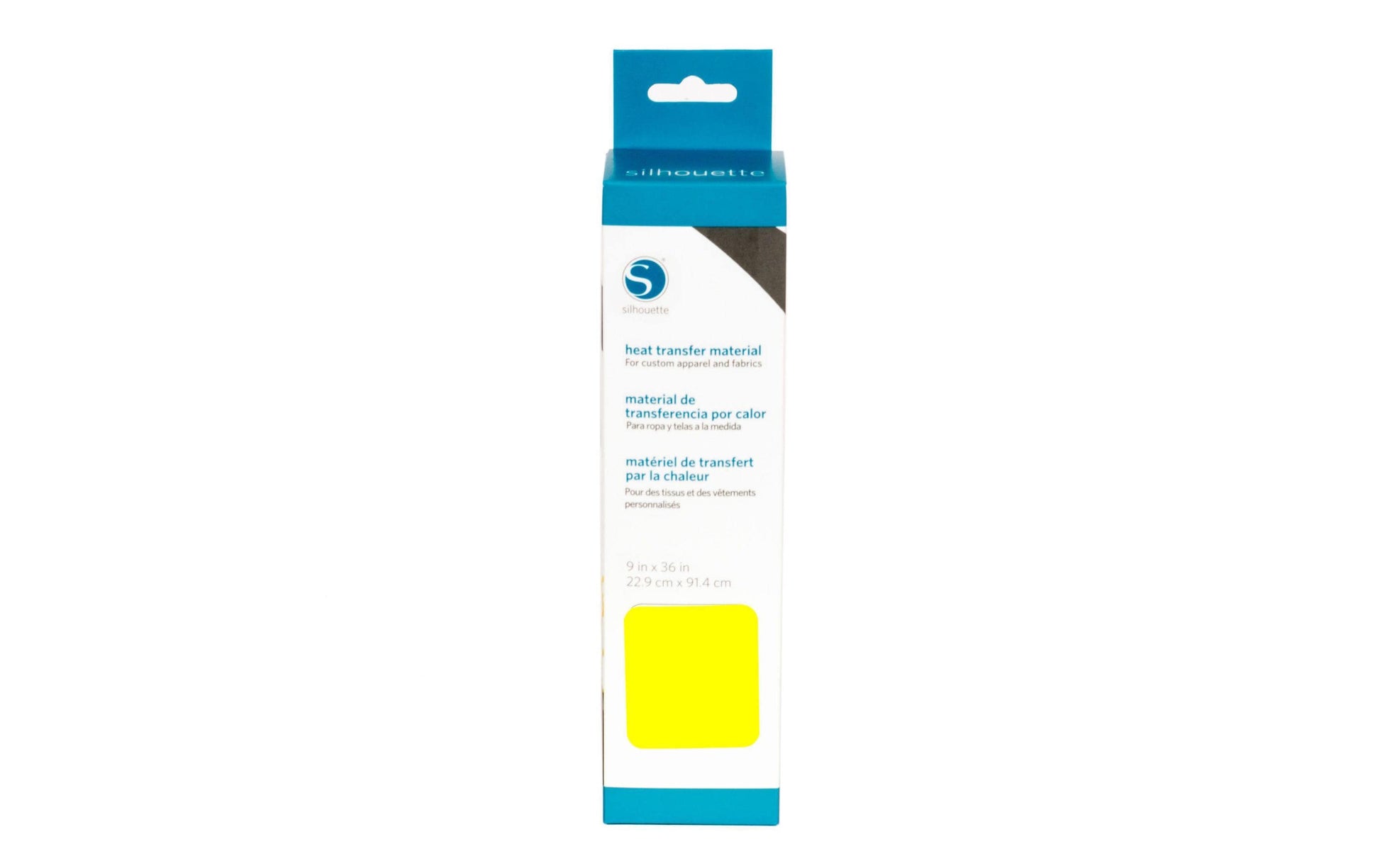 Silhouette Glatte Aufbügelfolie – Neongelb – 22,9 × 91,4 cm – Für Schneideplotter