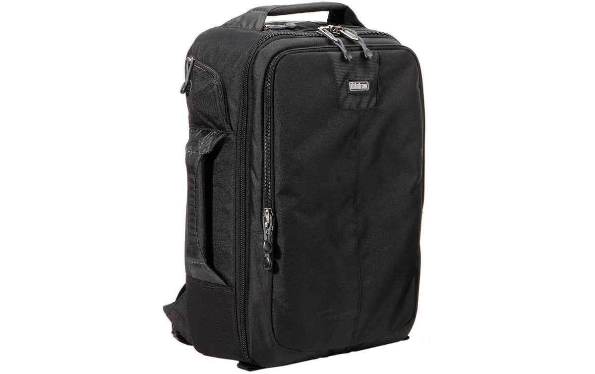 Think Tank Airport Essentials Rucksack – DSLR, 4 Objektive, Notebook-/Tablet-Fach, Regenhülle – Schwarz